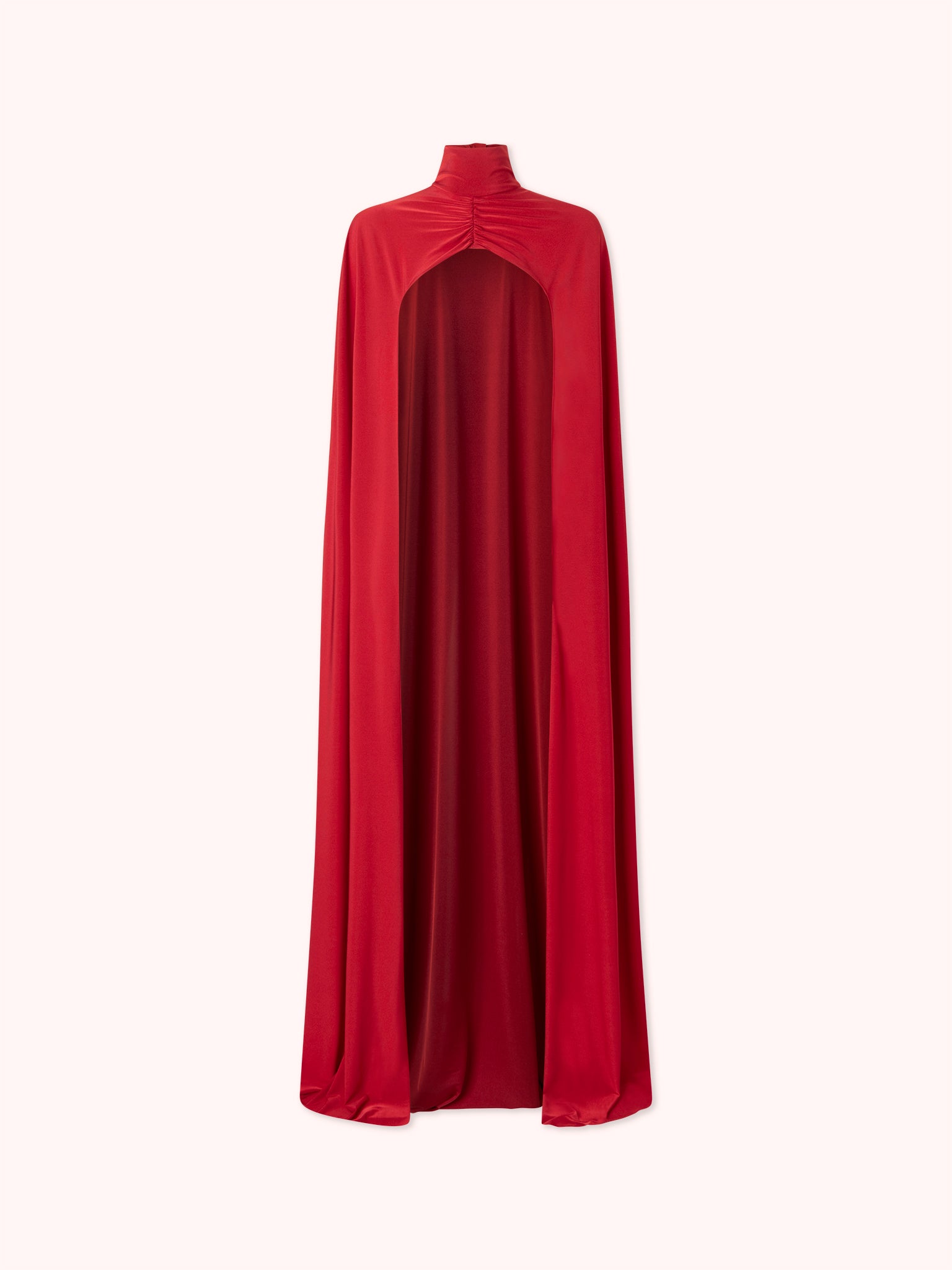 CAPA LARGA DE PUNTO SEDA ROJO