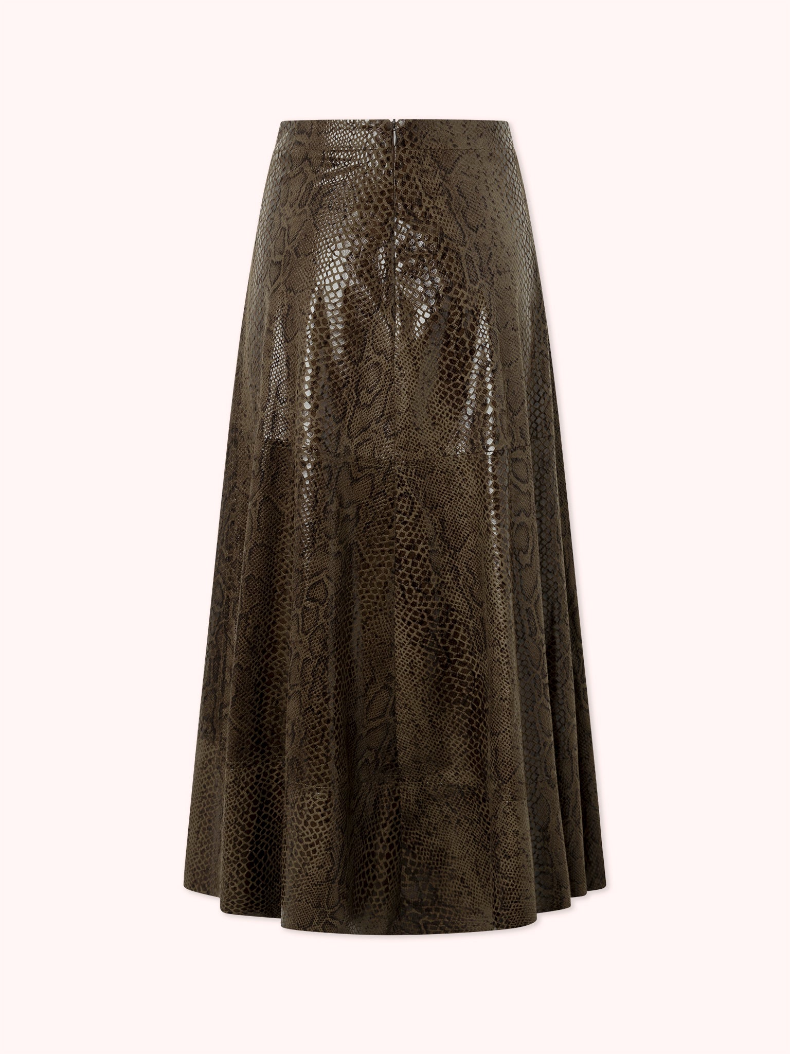 FALDA MIDI EFECTO PIEL DE PITÓN