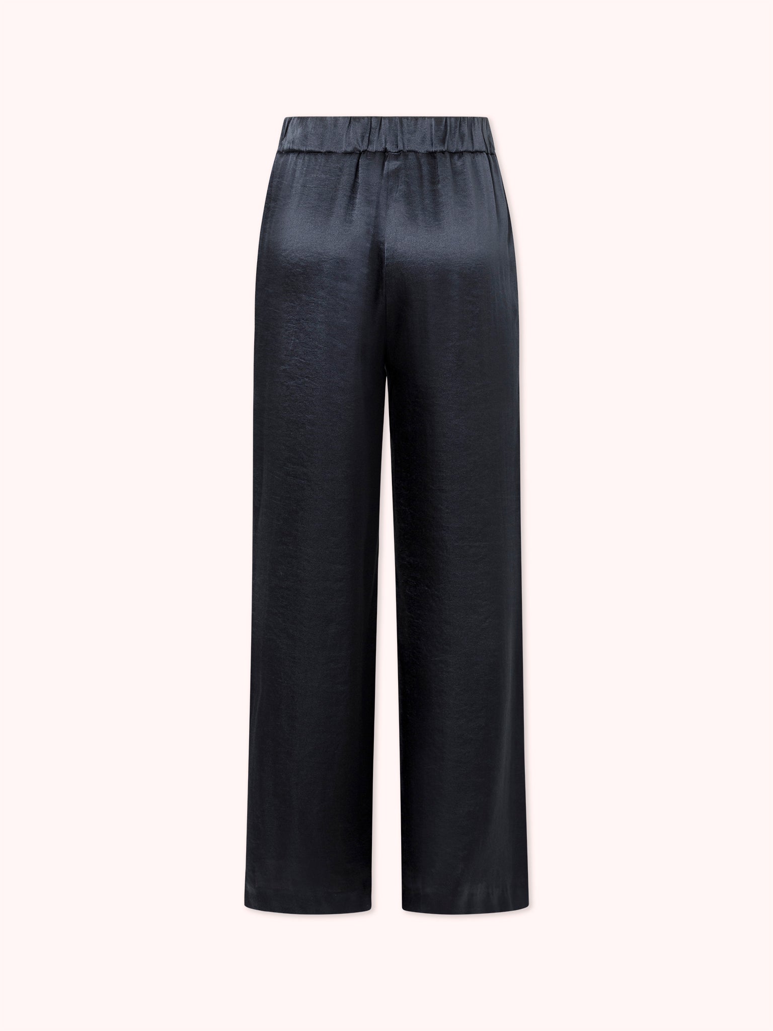 PANTALÓN PALAZZO SATINADO AZUL MARINO