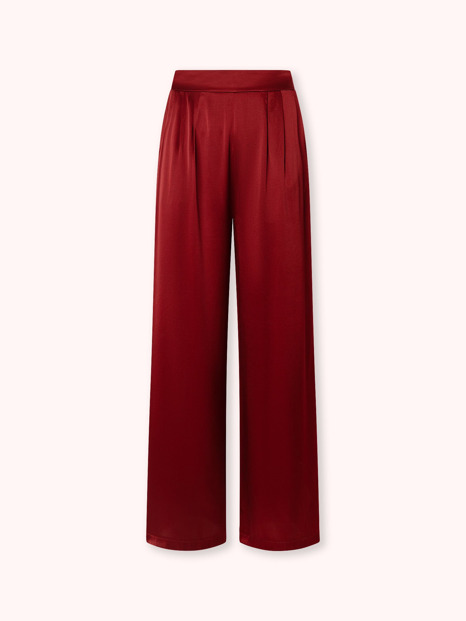 PANTALÓN PALAZZO SATINADO BURDEOS