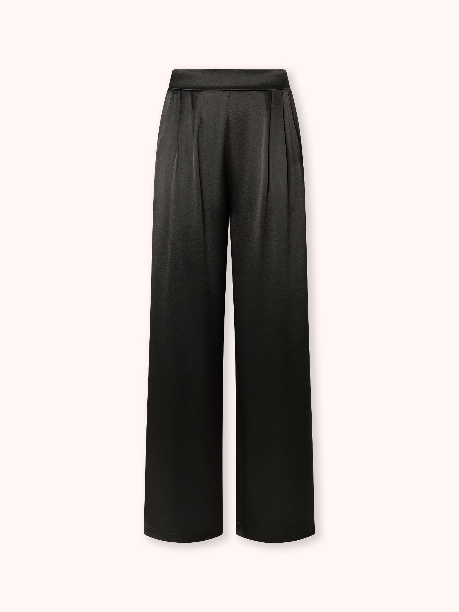 PANTALÓN PALAZZO SATINADO NEGRO