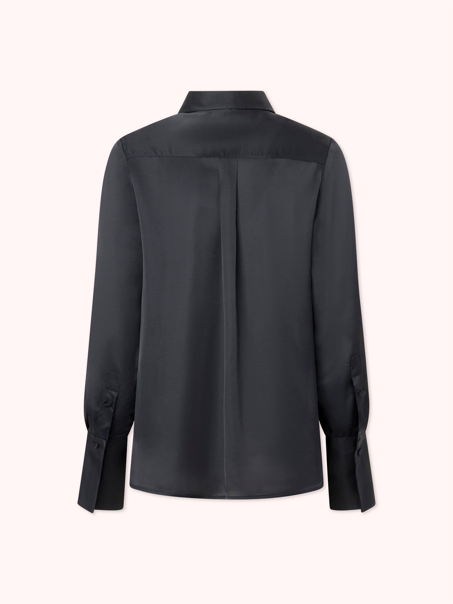 CAMISA SATINADA AZUL MARINO