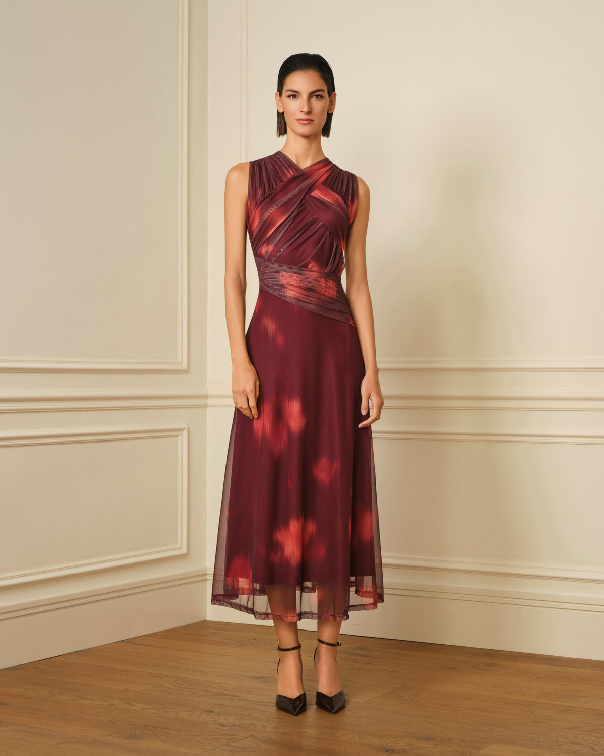 VESTIDO TUL ESTAMPADO FLORAL