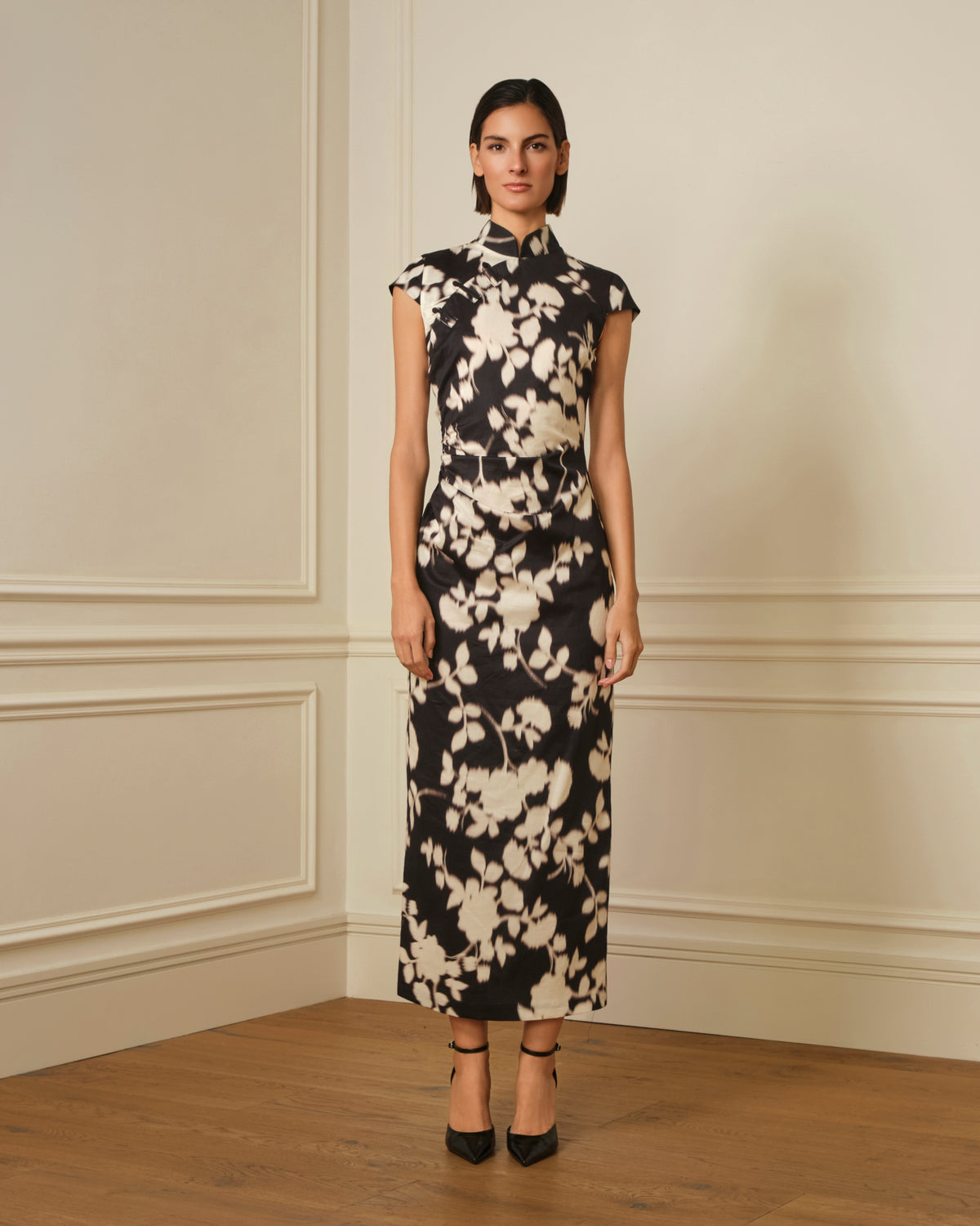 VESTIDO CUELLO MAO ESTAMPADO