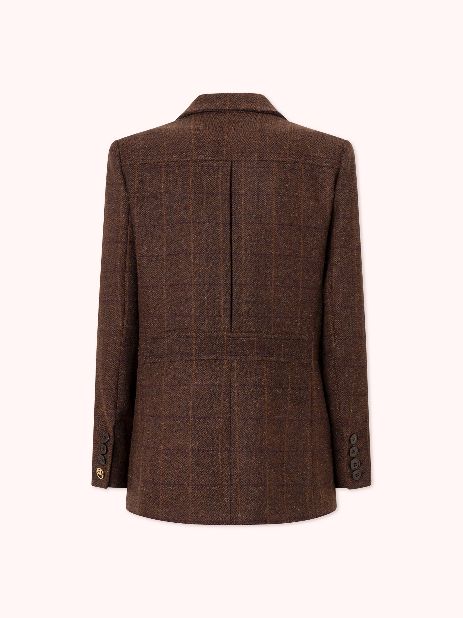 BLAZER DE LANA CON BOLSILLOS DE SOLAPA GRANATE