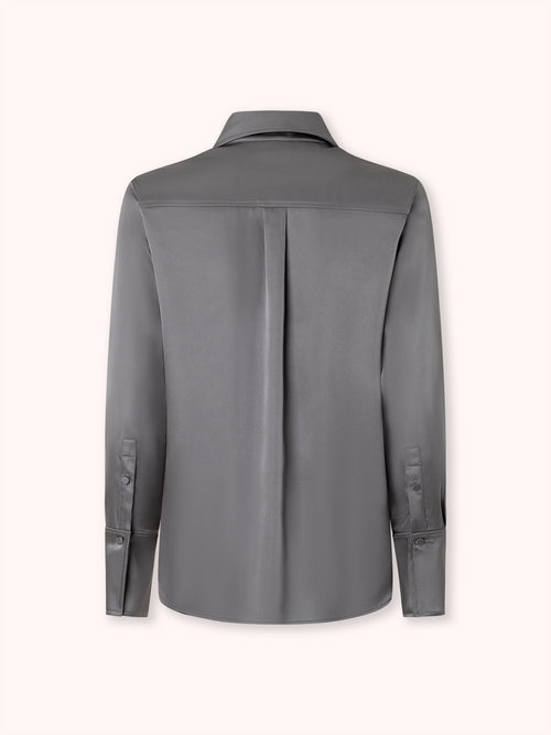 CAMISA SATINADA GRIS