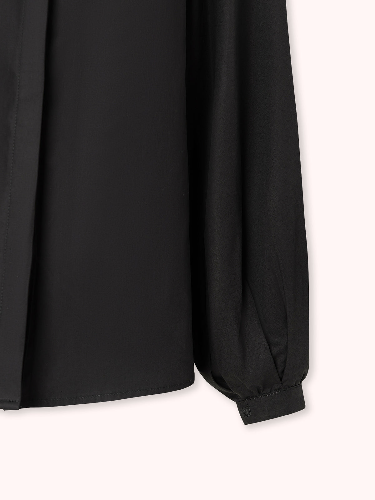 CAMISA MANGA ABULLONADA NEGRO