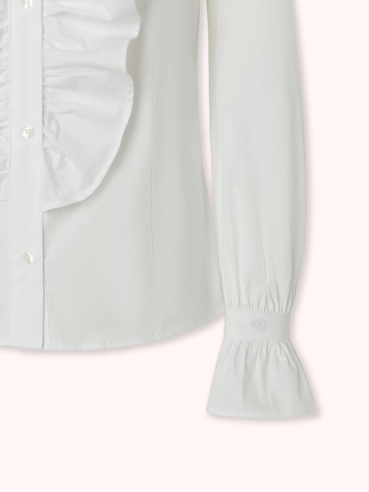 CAMISA DE VOLANTES BLANCA