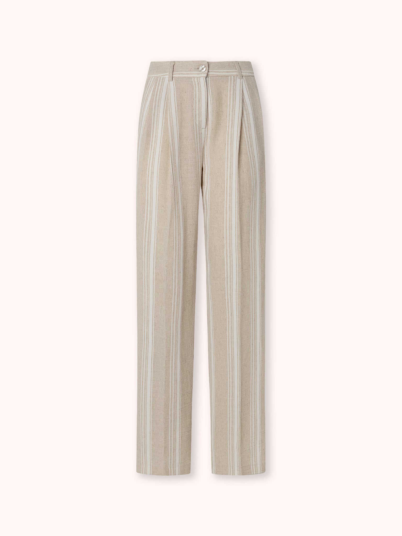 PANTALÓN PALAZZO DE RAYAS CRUDO