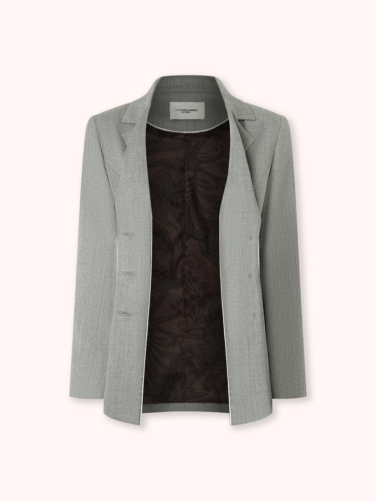 CHAQUETA ENTALLADA PEPLUM GRIS