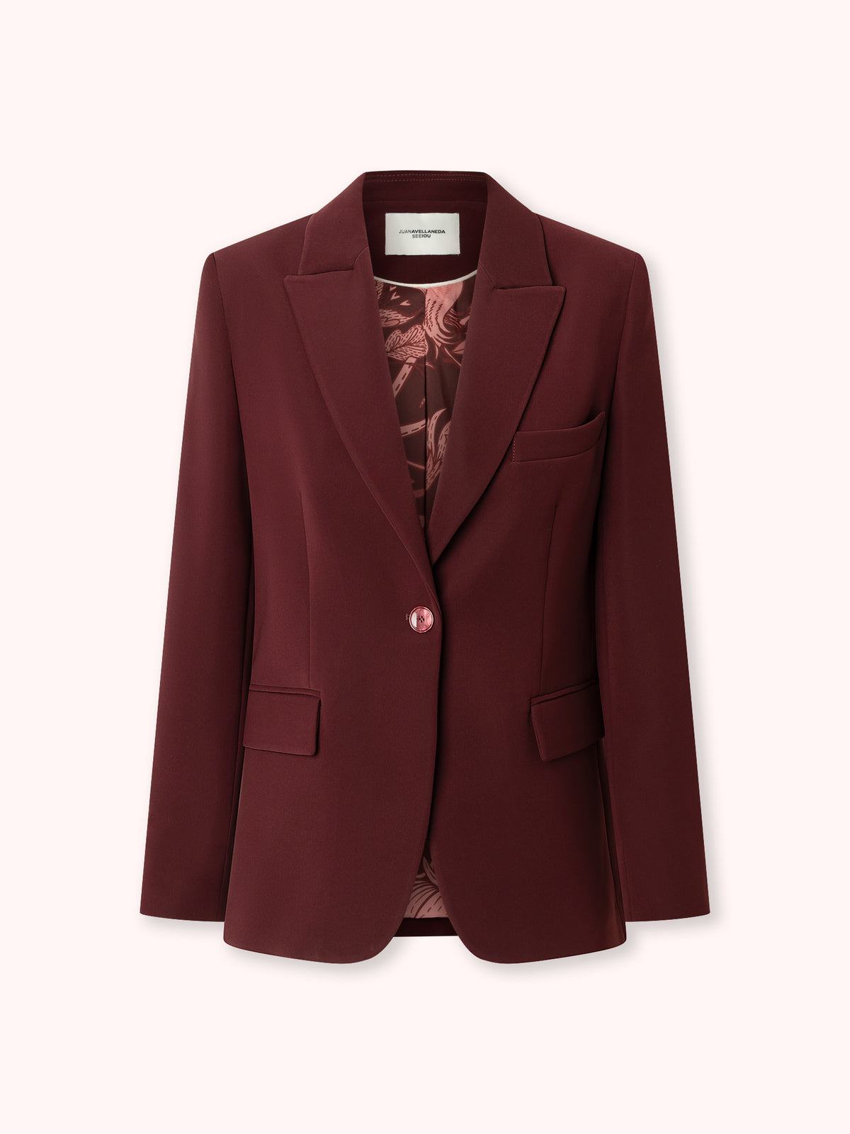 BLAZER BOLSILLOS CREP BURDEOS