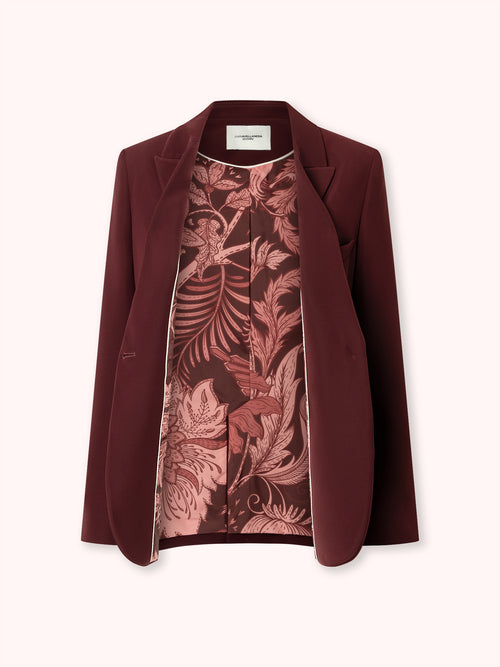 BLAZER BOLSILLOS CREP BURDEOS
