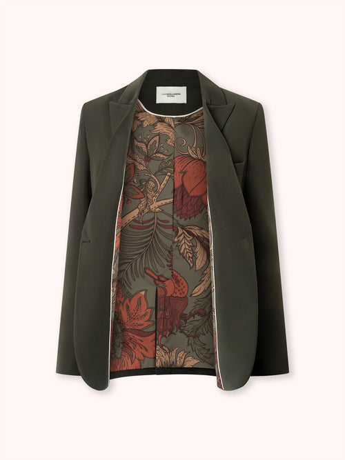 BLAZER BOLSILLOS CREP VERDE