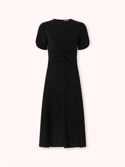 VESTIDO MIDI NUDO NEGRO
