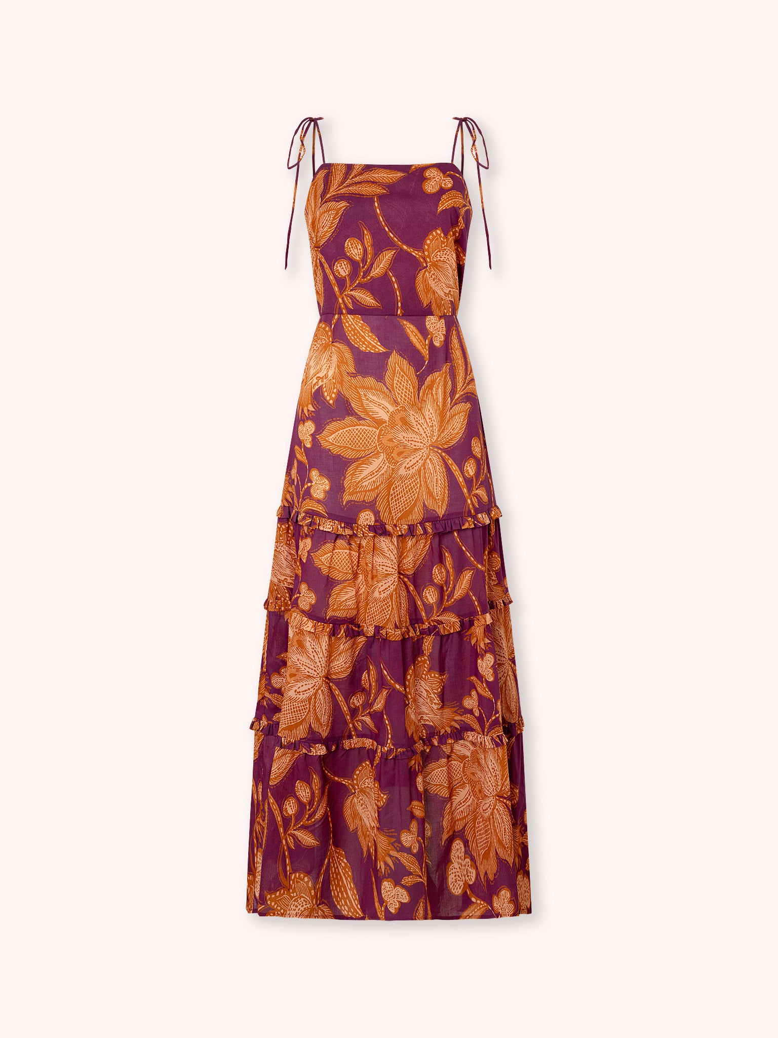 VESTIDO TIRANTES CON ESTAMPADO MORADO