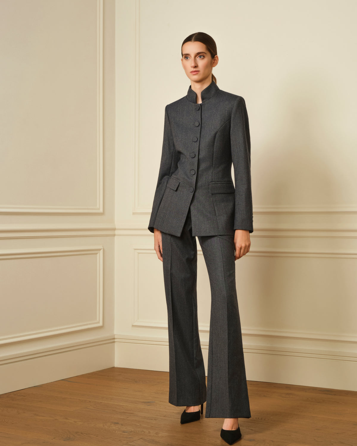PANTALÓN DE LANA GRIS