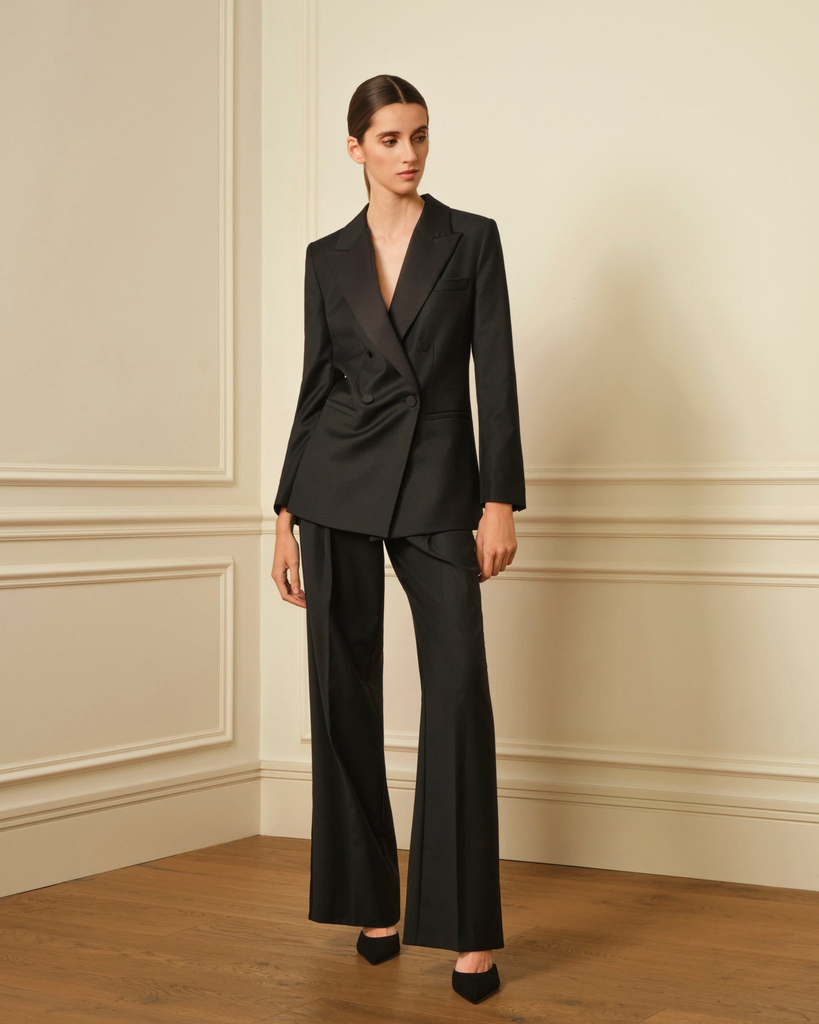 PANTALÓN DE ESMOQUIN NEGRO
