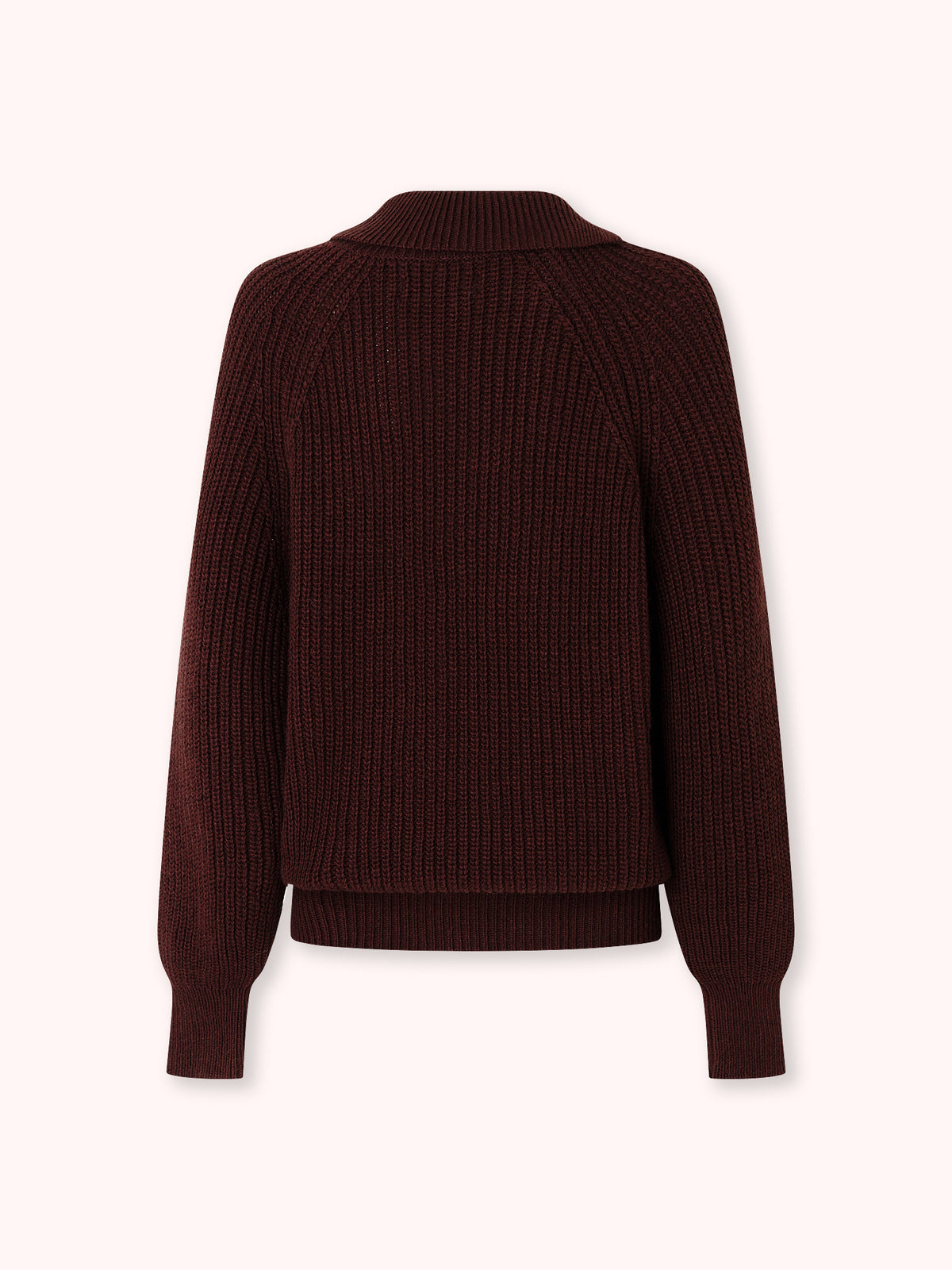 SUÉTER CUELLO POLO BOTÓN BURDEOS