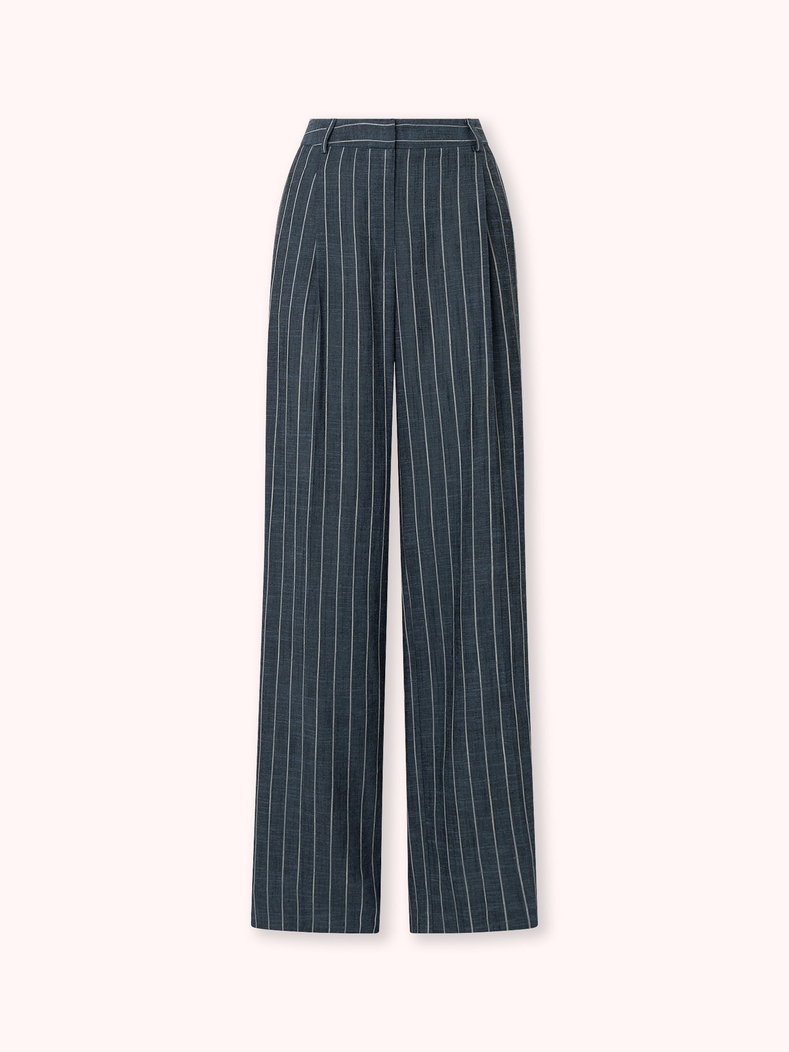 PANTALÓN DE PINZAS CON ESTAMPADO DE RAYAS