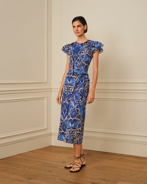 FALDA ESTAMPADO AZUL