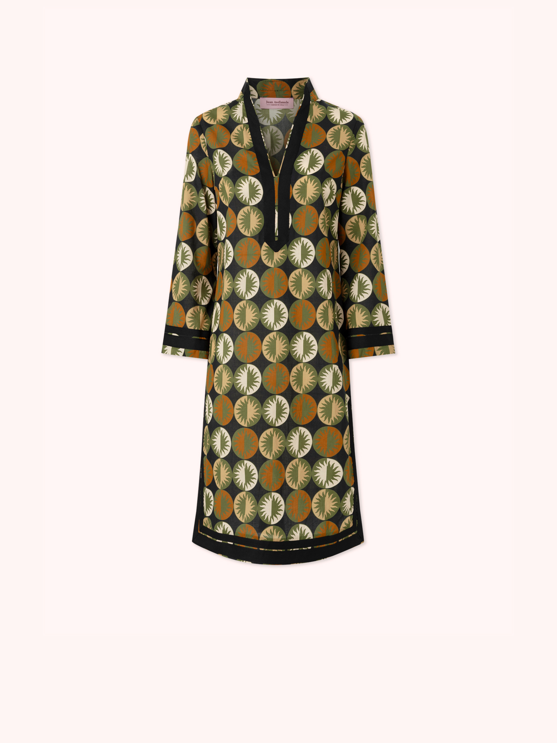 KAFTÁN CORTO ESTAMPADO SOLES TOSTADO CLAIRE