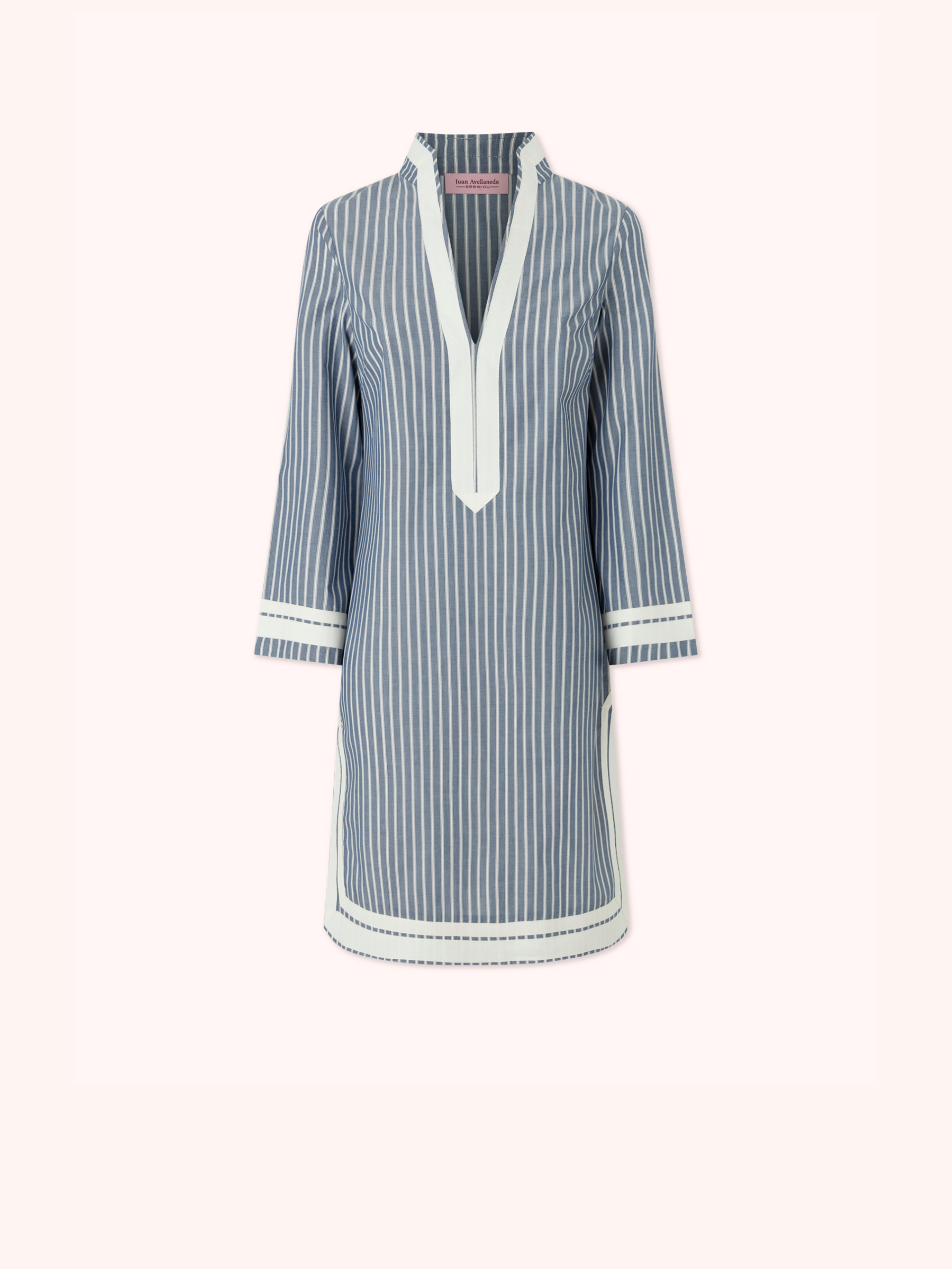 KAFTÁN CORTO RAYAS DENIM CLAIRE
