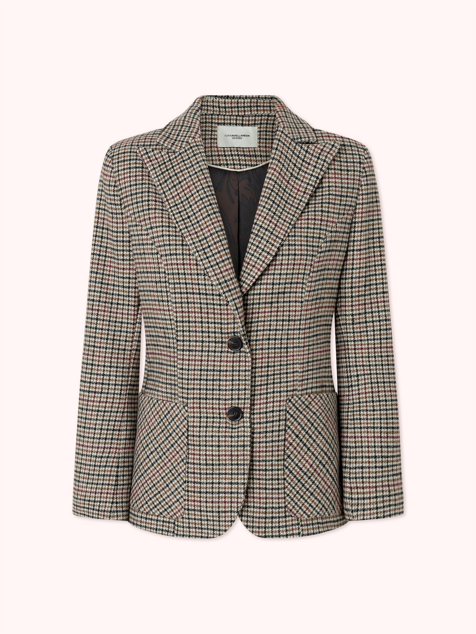 BLAZER PATA DE GALLO CON BOLSILLOS FRONTALES