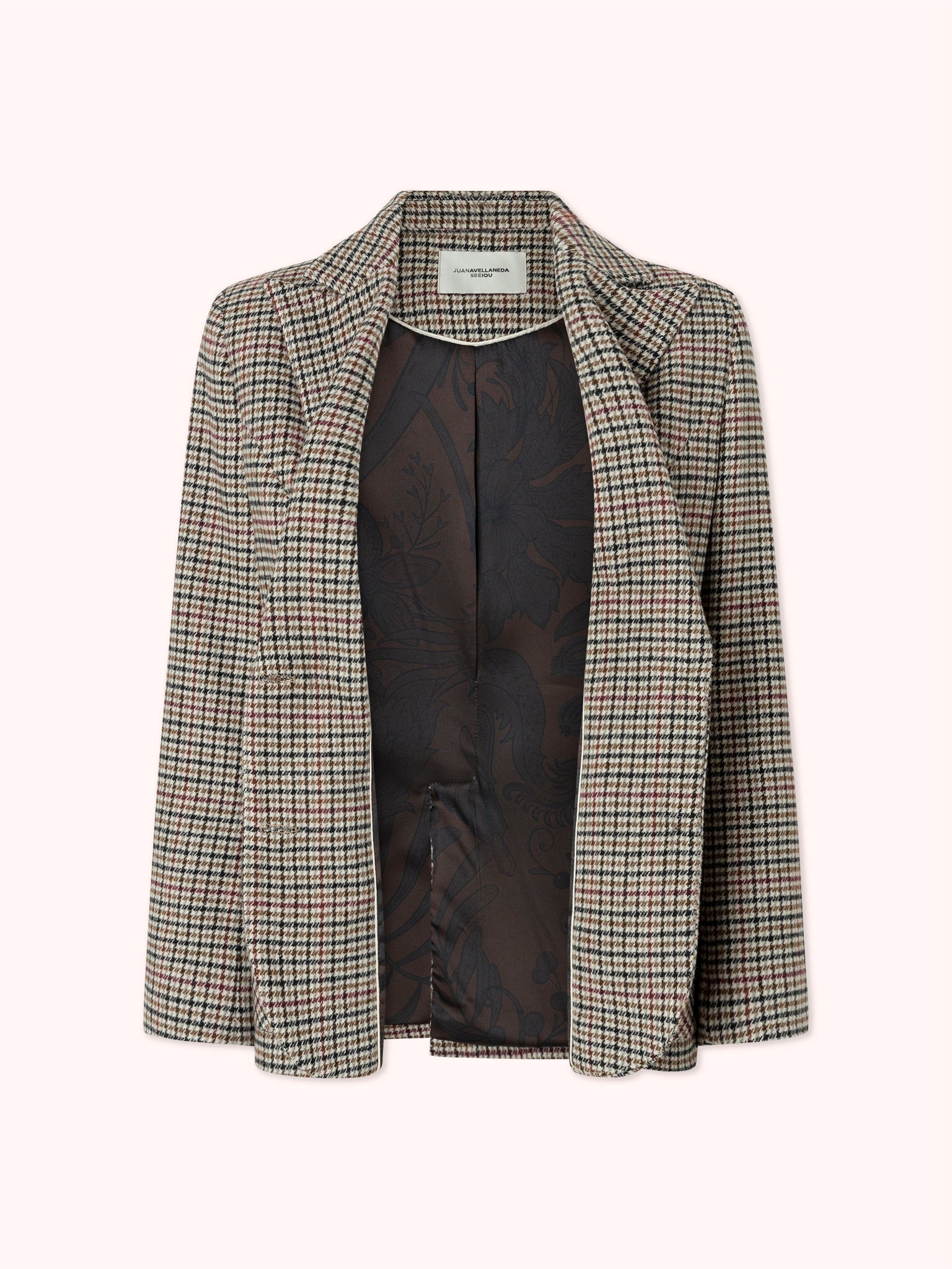 BLAZER PATA DE GALLO CON BOLSILLOS FRONTALES