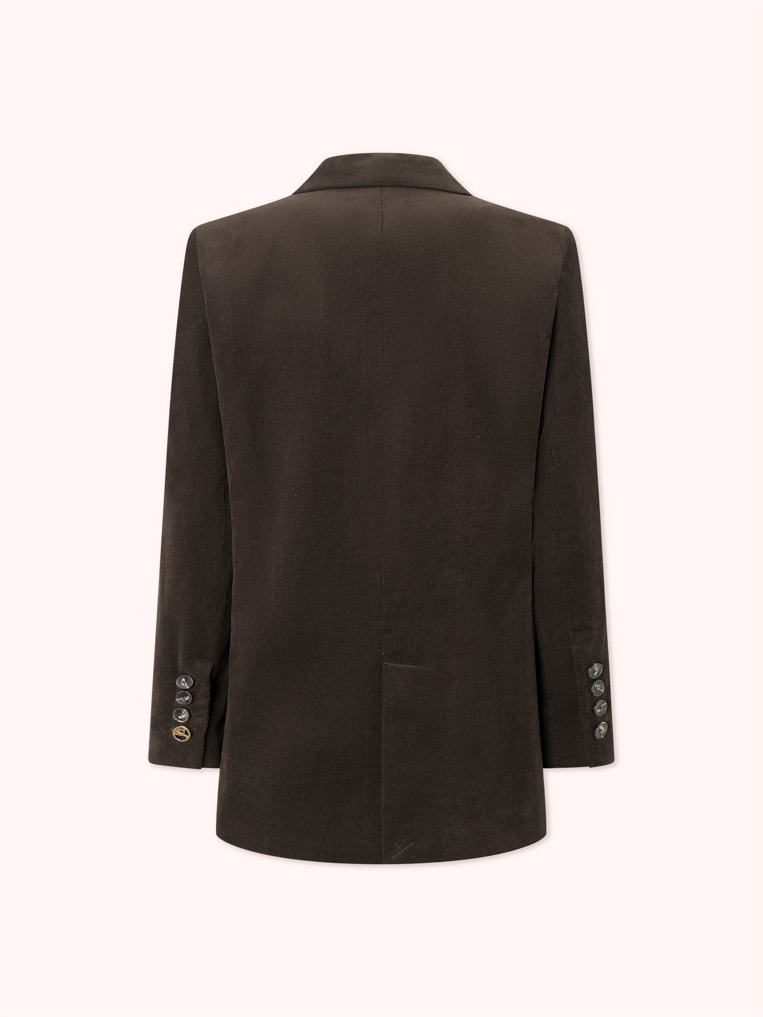 BLAZER CRUZADA DE PANA MARRÓN