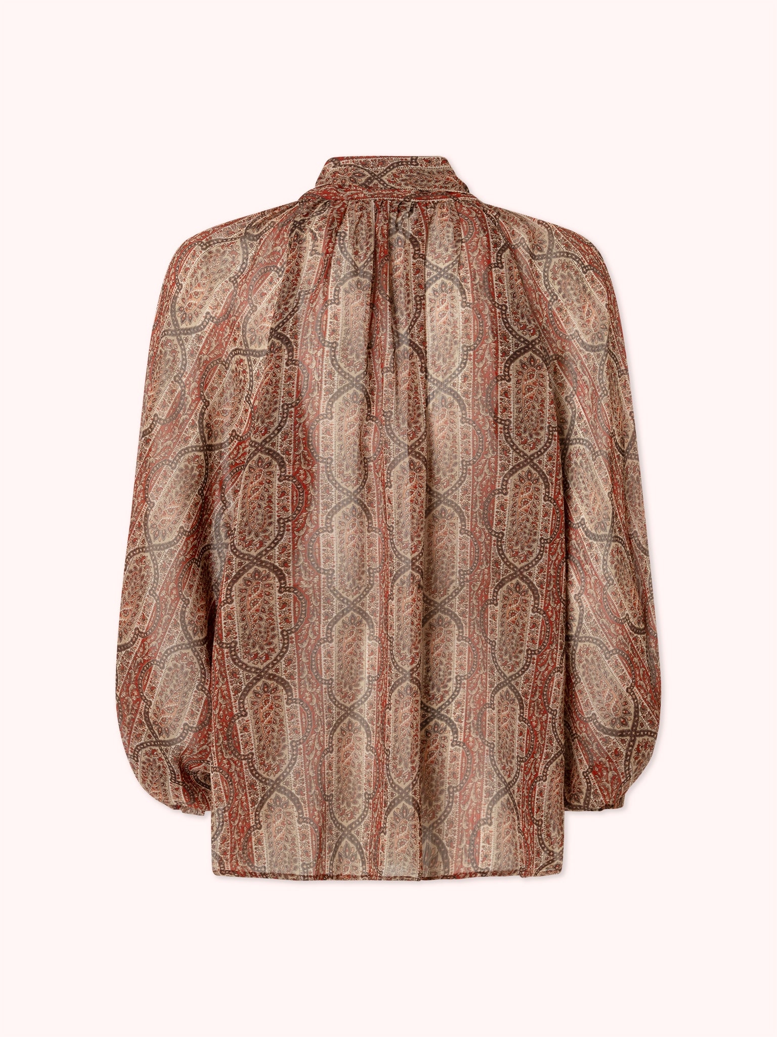 BLUSA LAZADA CON ESTAMPADO ROJO