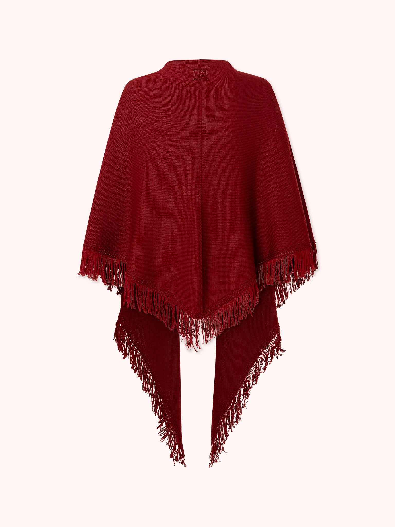 CAPA DE PUNTO CON FLECOS GRANATE