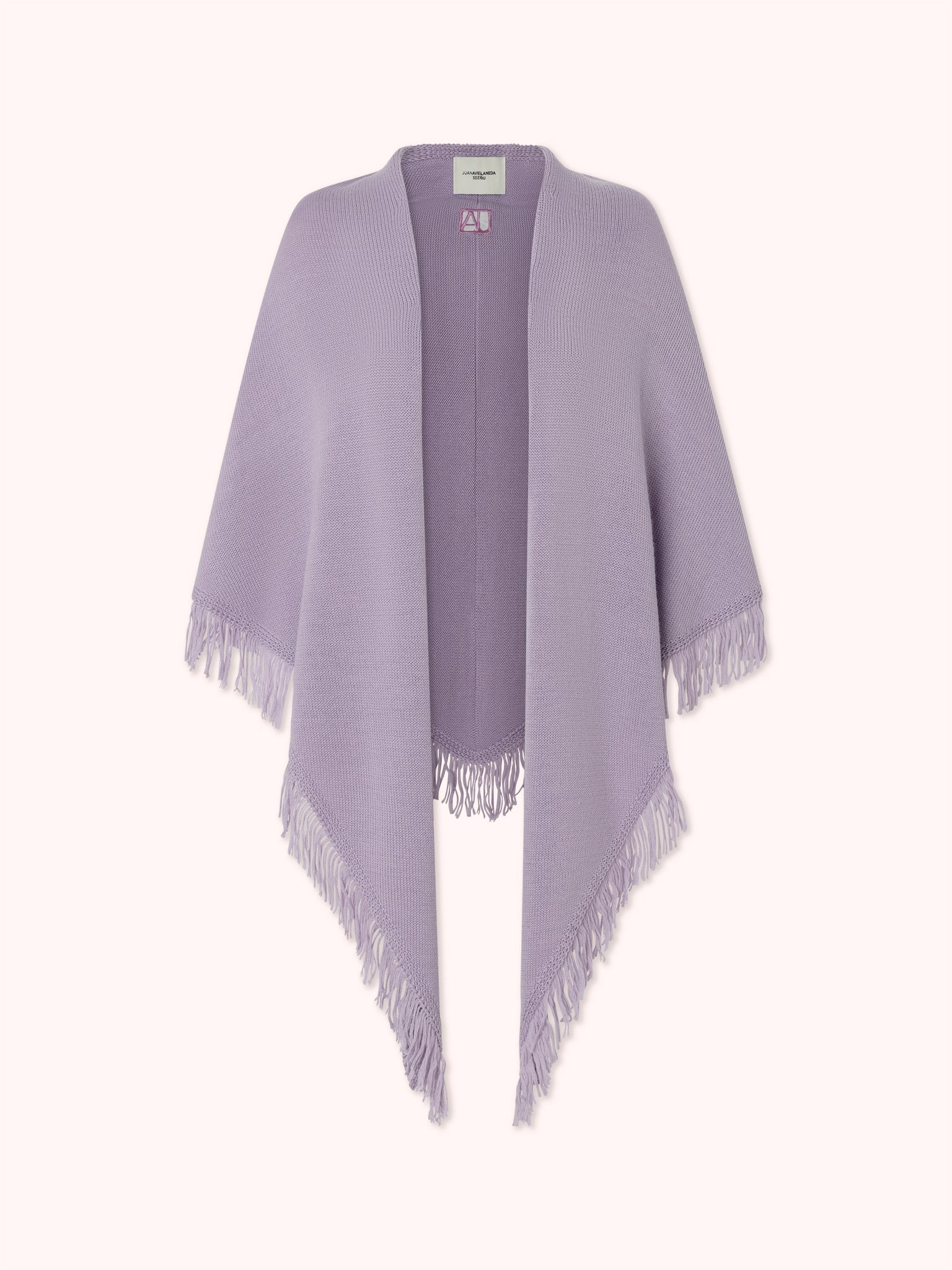 CAPA DE PUNTO CON FLECOS LAVANDA