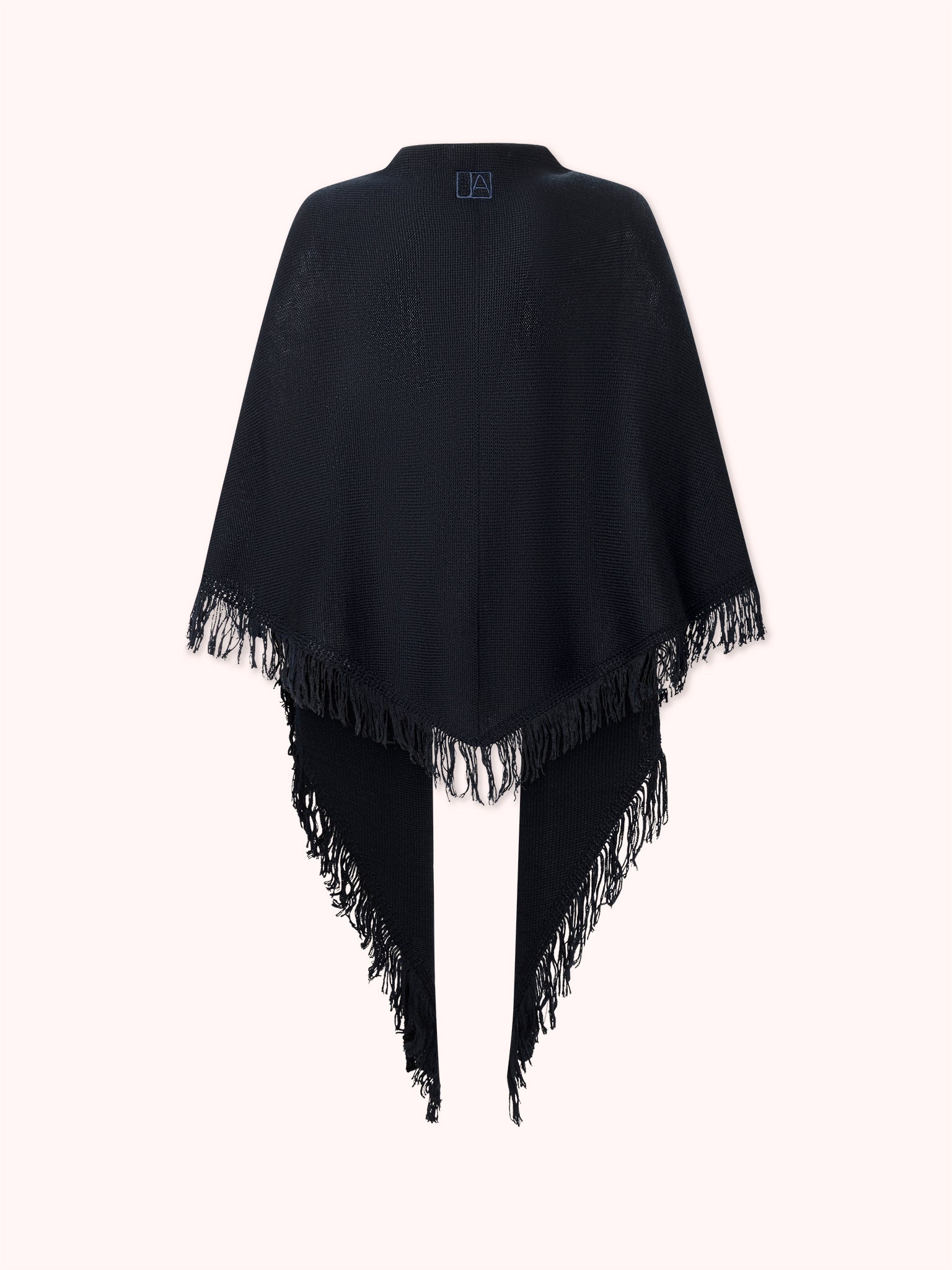 CAPA DE PUNTO CON FLECOS AZUL MARINO