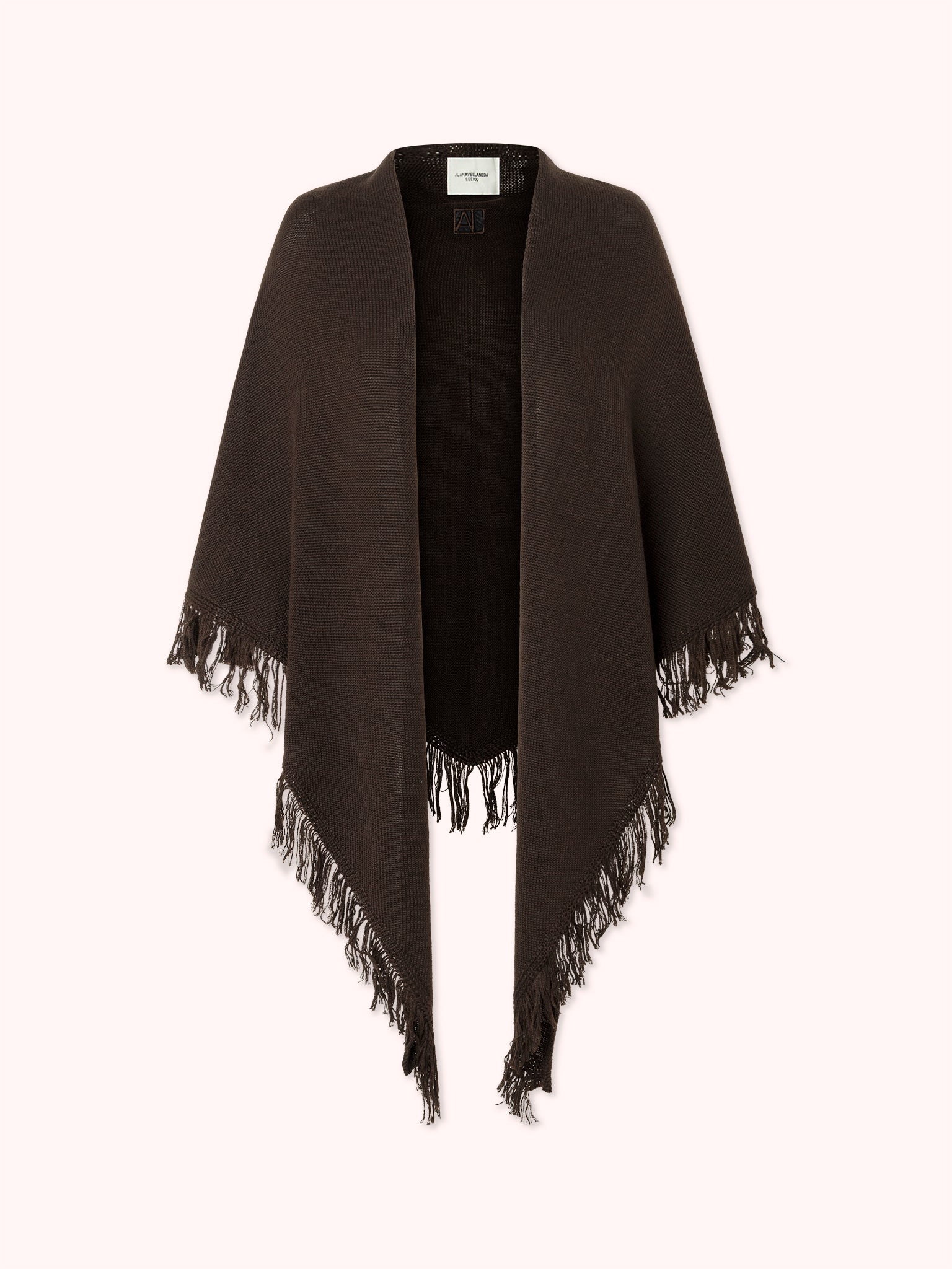 CAPA DE PUNTO CON FLECOS MARRÓN