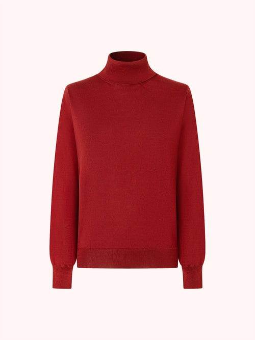 JERSEY CUELLO CISNE MANGA LARGA GRANATE