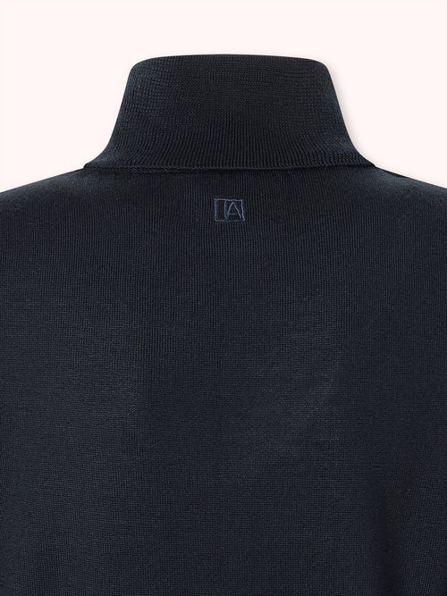 SUÉTER CUELLO CISNE MANGA LARGA AZUL MARINO