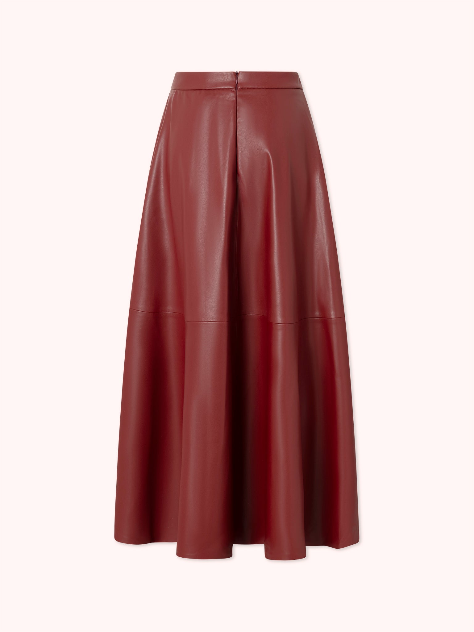 FALDA TOBILLERA EFECTO PIEL ROJO