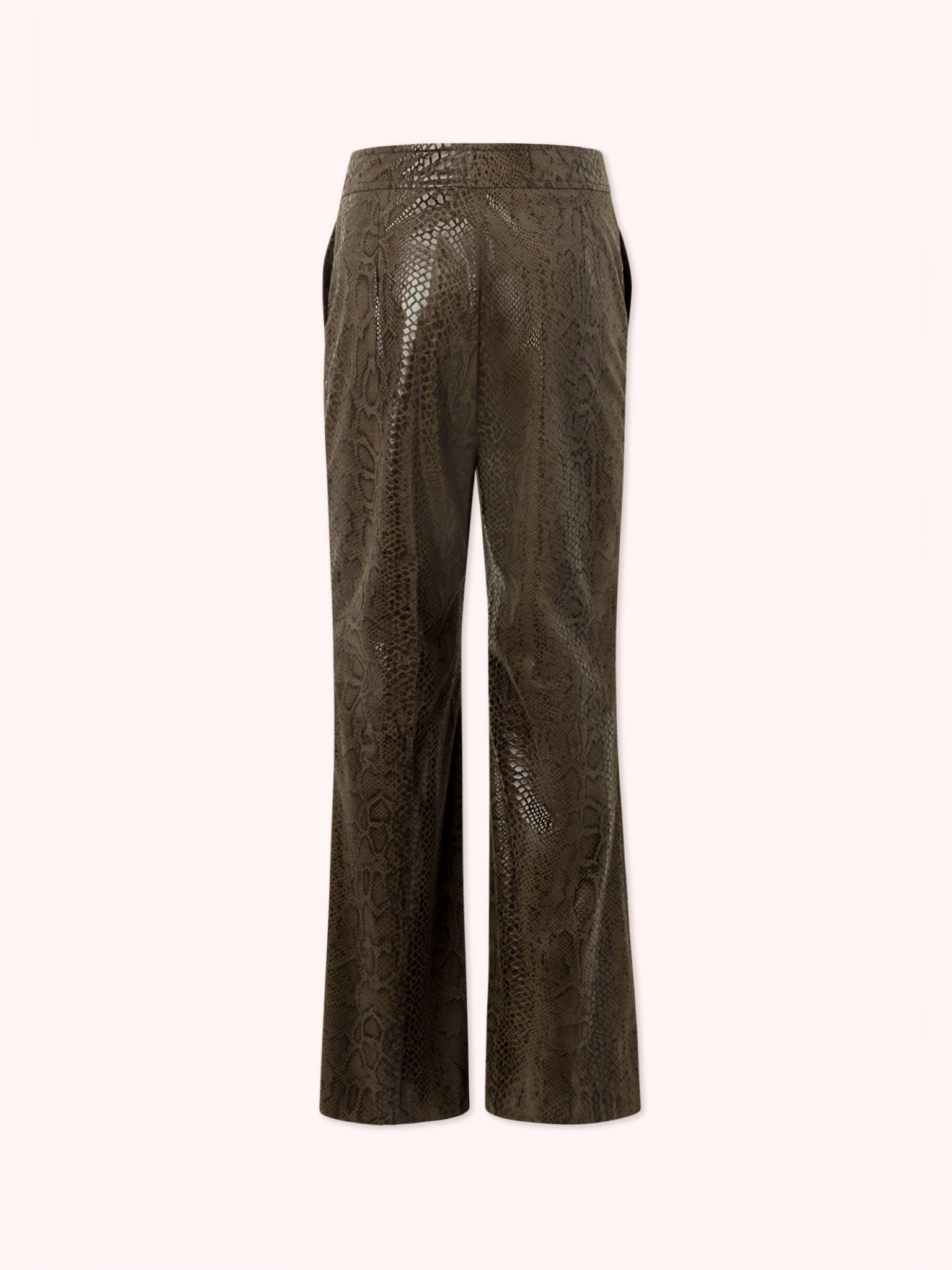 PANTALÓN FLARE EFECTO PIEL DE PITÓN