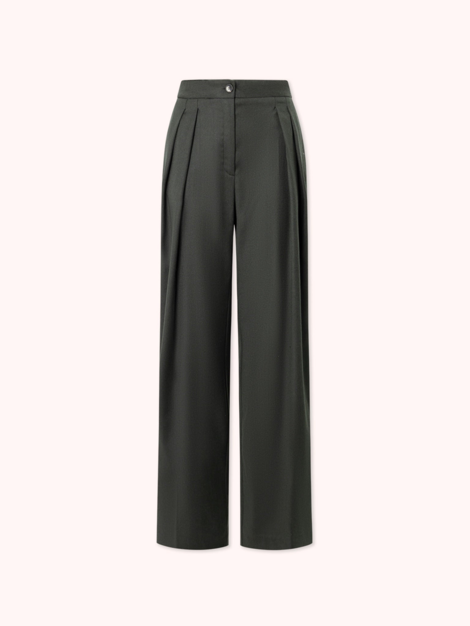 PANTALÓN PALAZZO CON DOBLE PINZA VERDE