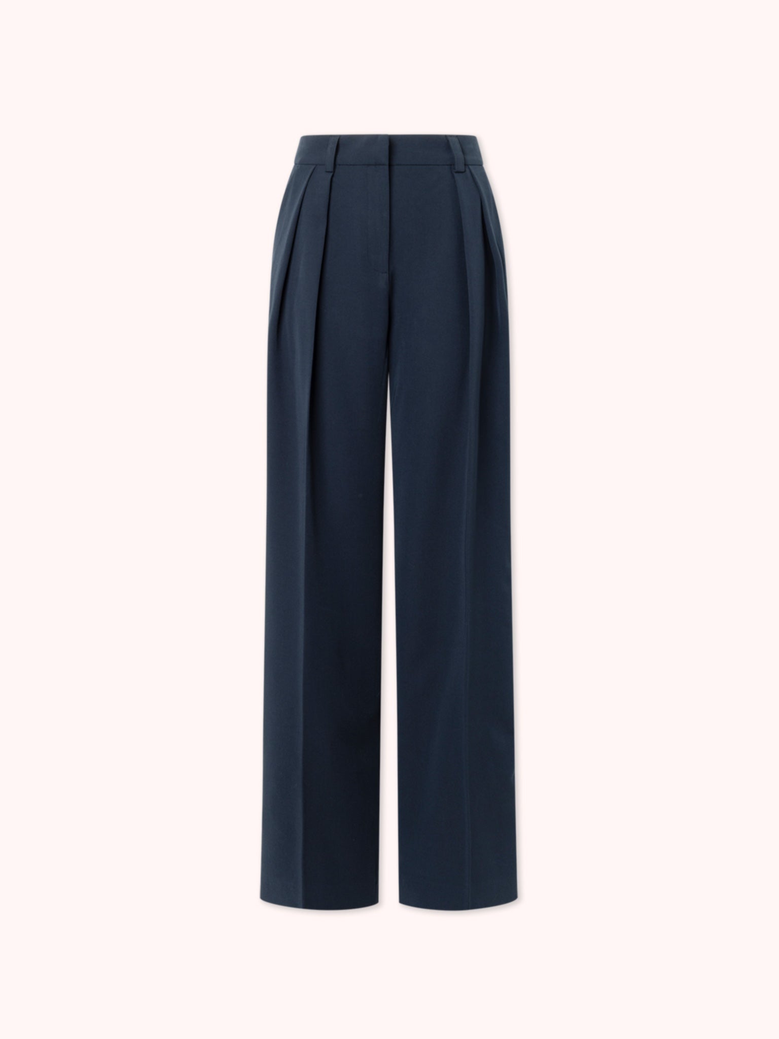 PANTALÓN PALAZZO CON DOBLE PINZA AZUL MARINO