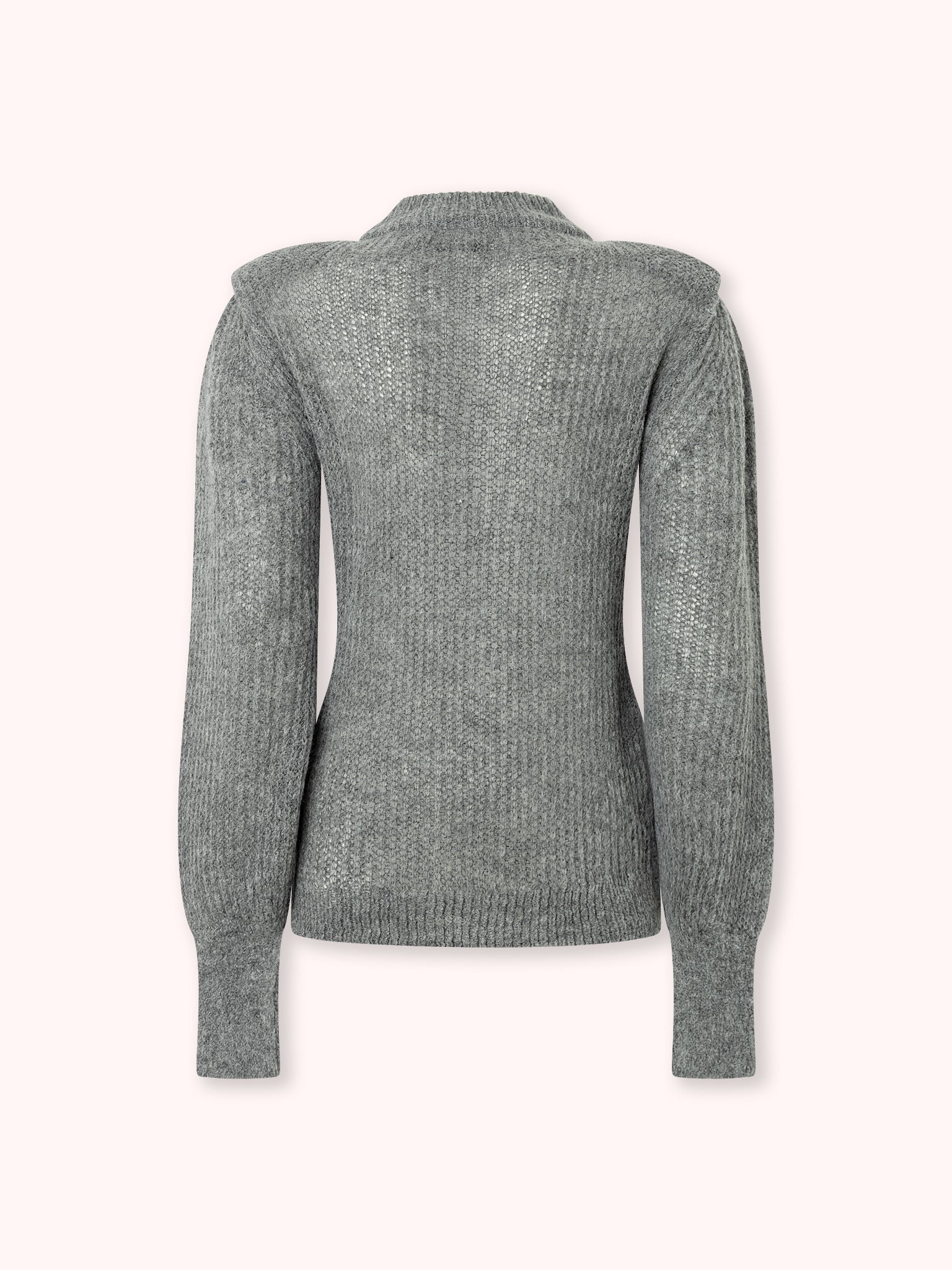 SUÉTER DE PUNTO CON CUELLO REDONDO GRIS