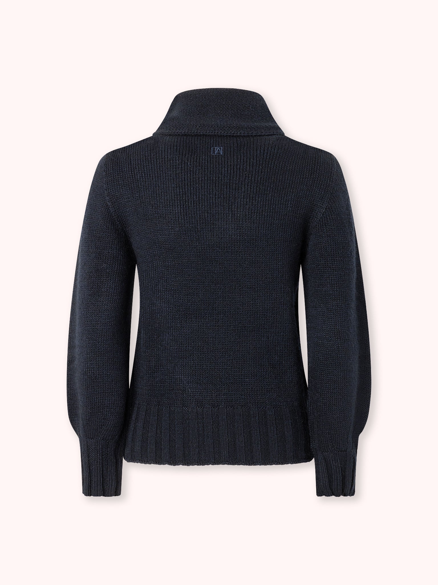 SUÉTER DE PUNTO CON CUELLO ALTO MARINO