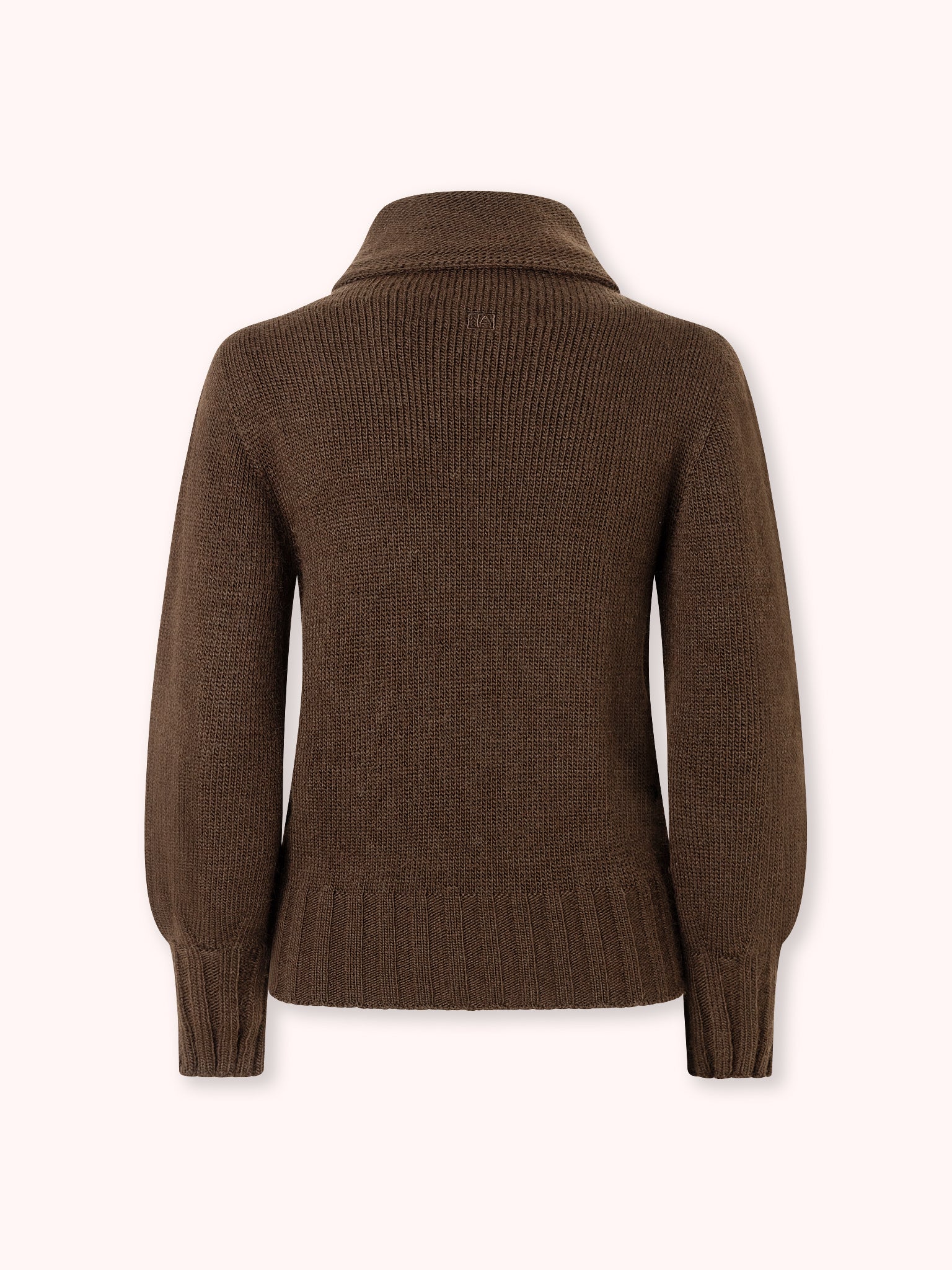 SUÉTER DE PUNTO CON CUELLO ALTO MARRÓN