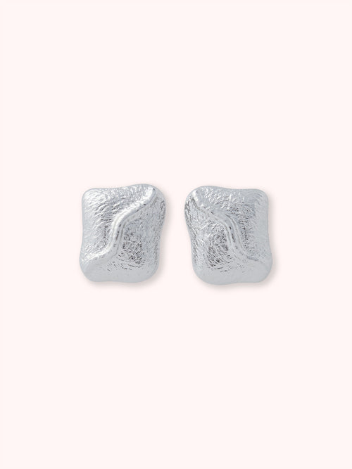 LEMON LEAF PENDIENTES CUADRADOS PLATEADO