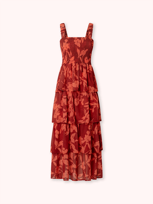 VESTIDO DE VOLANTES ROJO