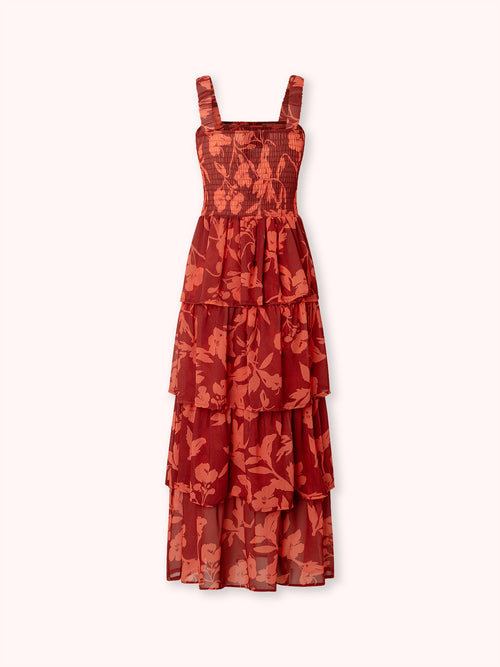VESTIDO DE VOLANTES ROJO