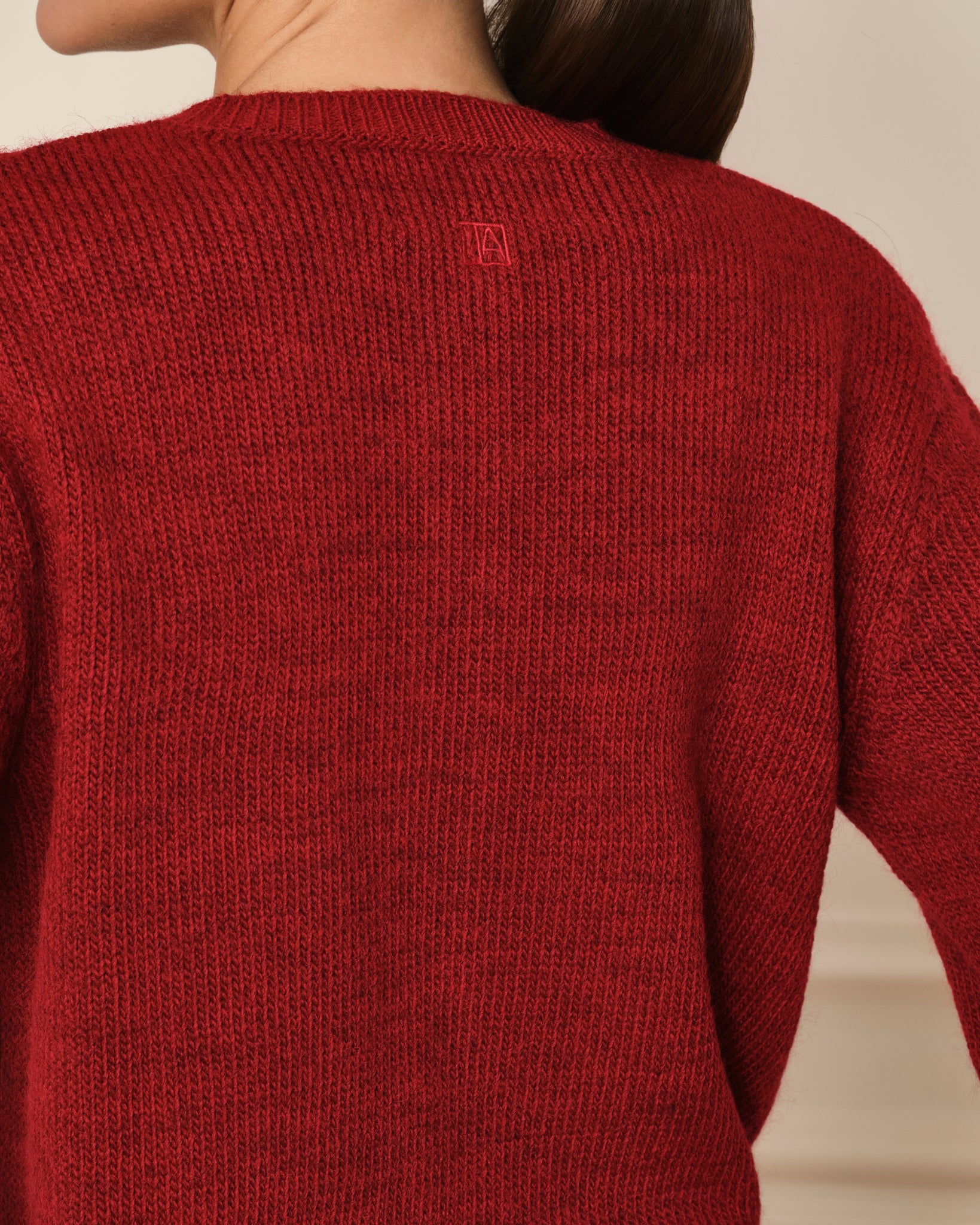 CÁRDIGAN DE BOTONES FORRADOS ROJO