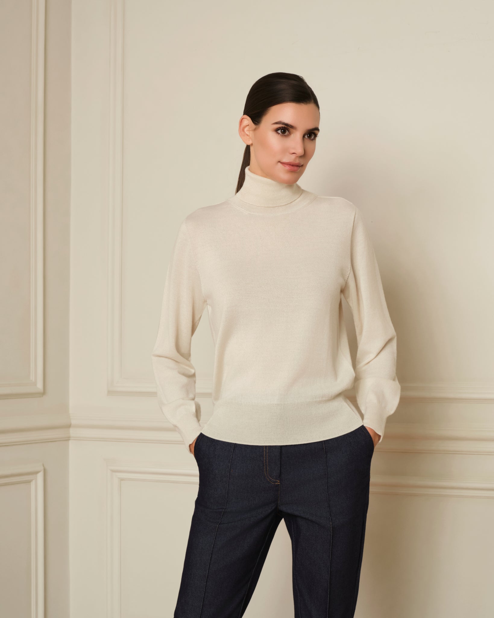 JERSEY CUELLO ALTO CRUDO