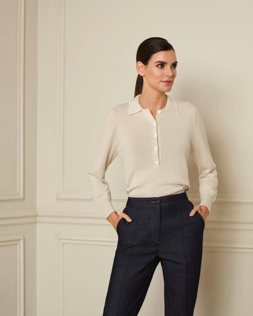 JERSEY CUELLO POLO CRUDO