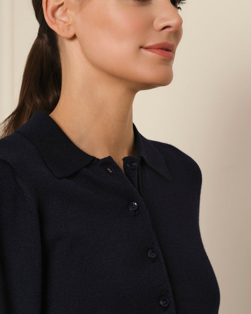 JERSEY CUELLO POLO AZUL MARINO